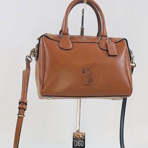 NWT Coach X PEANUTS SNOOPY MINI BENNETT SATCHEL